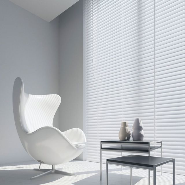 White blinds