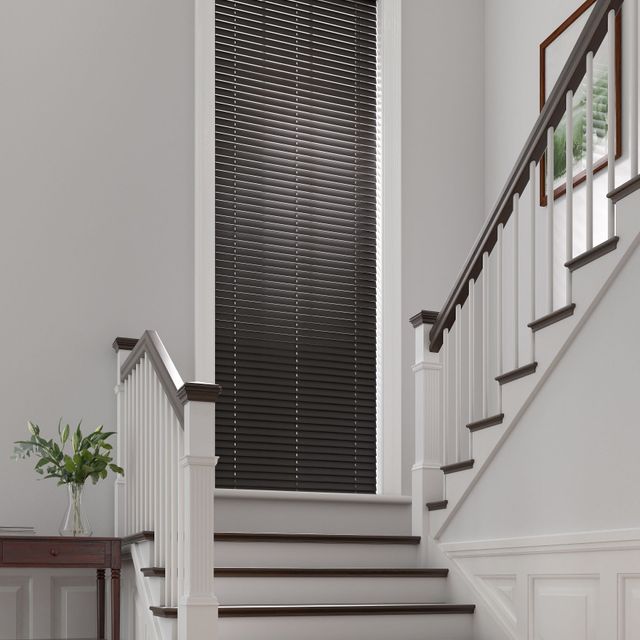 Dark grey blinds